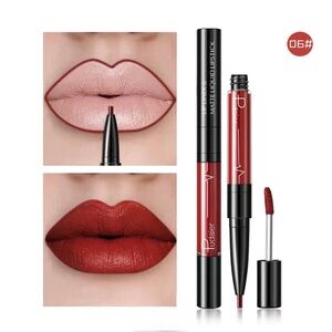 #6 Pudaier Spicy Red Double Ended Lip Liner & Matte Liquid Lipstick